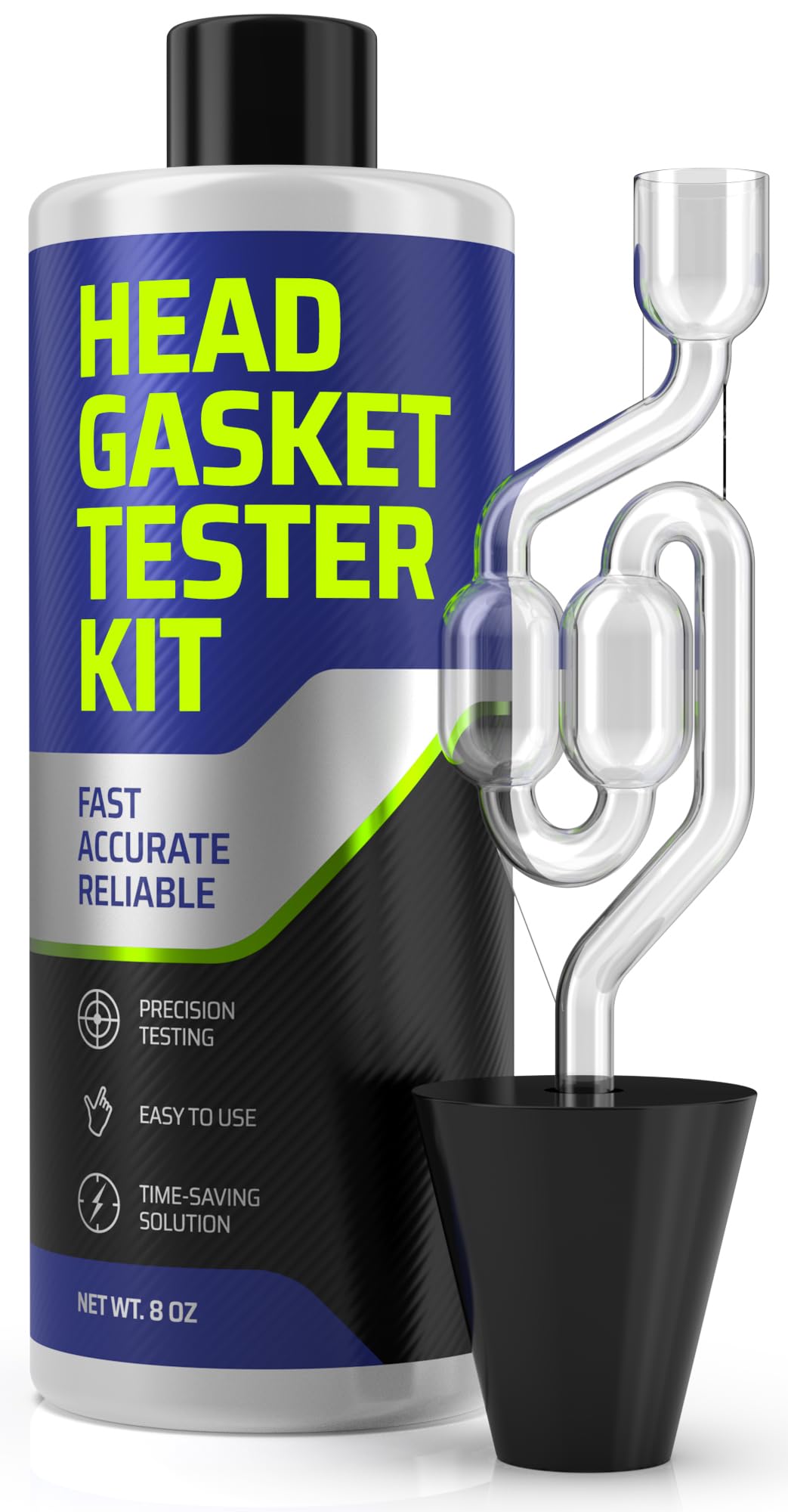 Photo 1 of Head Gasket Tester Kit – Over 100 Tests, Complete Combustion Leak Test System with Universal Radiator Adapter, Works on Cars, Trucks, SUVs and Leak Detection Fluid 8oz