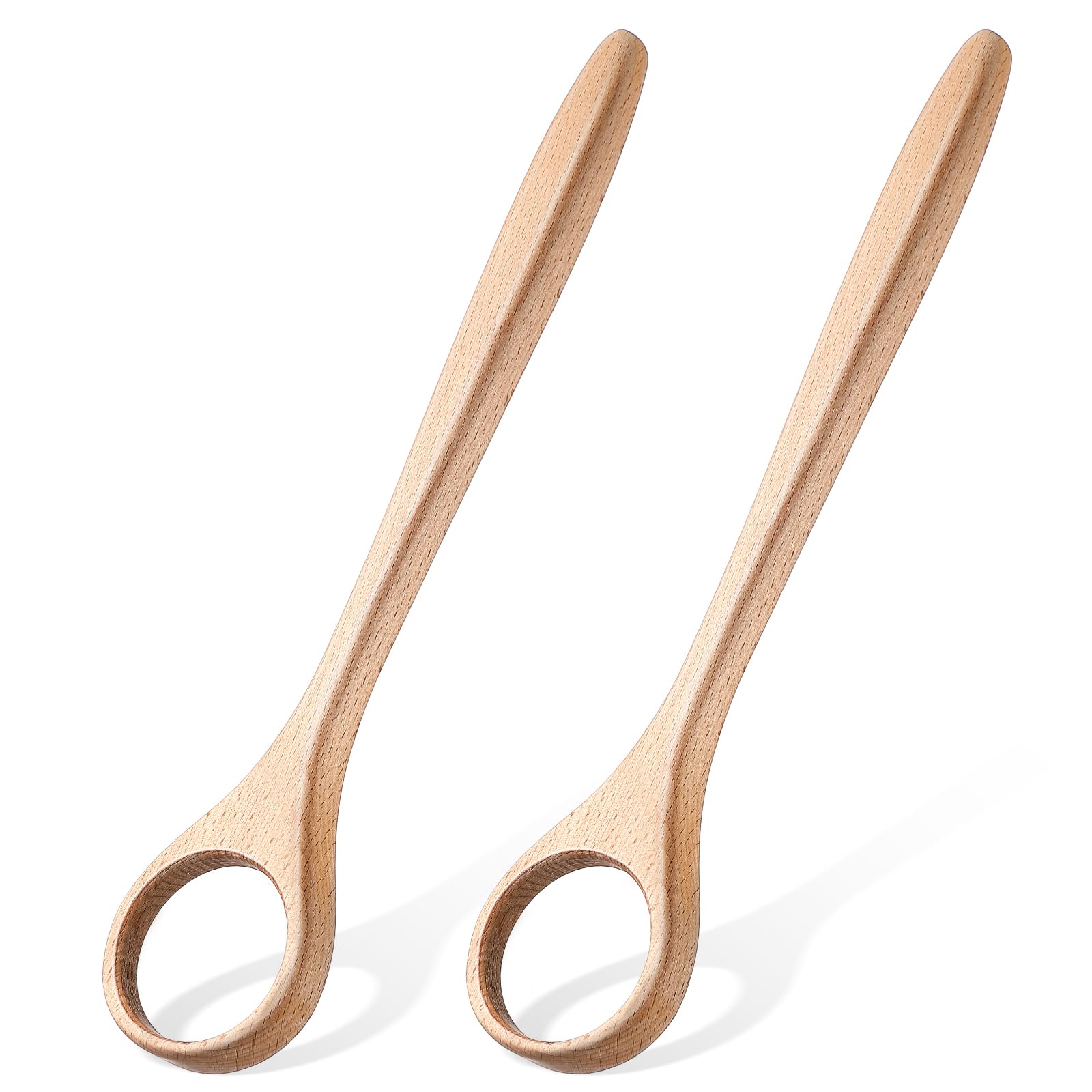 Photo 1 of FoldTier 12 Inch Wooden Danish Dough Whisk Sourdough Whisk Dough Mixer Bread Whisking Tool for Mixing Sourdough Bread Baking Supplies for Pastries, Egg, Pizza(2 Pcs)