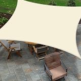 Yeahmart Sun Shade Sail Square 2x2m with Fixing Kit Cream UV 98% Block view 6