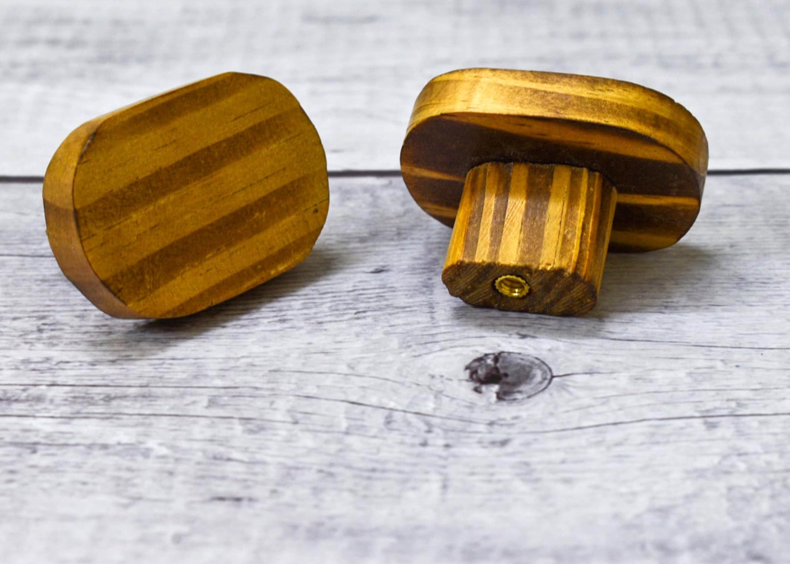 ARTISNO Wood Door Knobs, Vintage, Shabby Chic, Interior Furniture, Cabinet Cupboard Drawers Pulls Handles, Set 6 — image 1