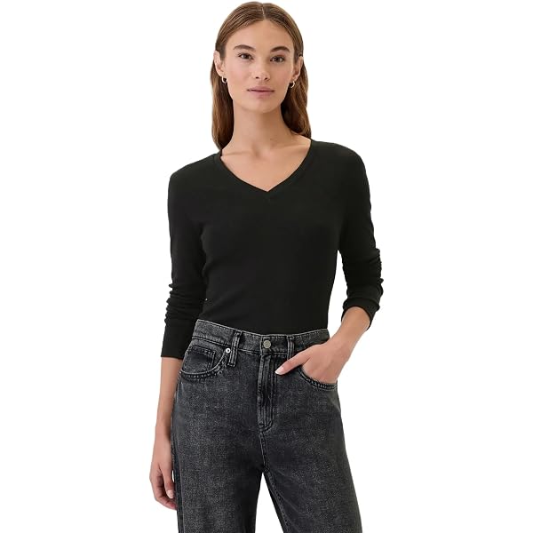 GAP Damen Cozy Rib Top – Geripptes, Gemütliches Oberteil, Vielseitig Kombinierbar