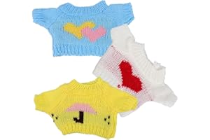 HEMOTON 3 Pcs Bear Clothes Tee Bear Sweater Bears Stuffed Animal Clothes Tiny DIY Bear Toy for Stuffed Bears Doll