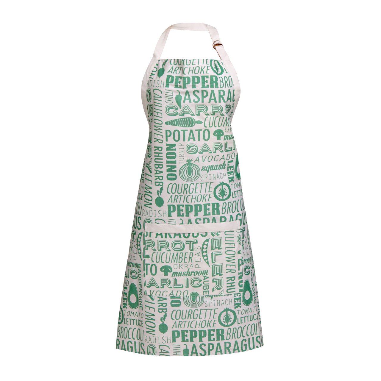 Premier Housewares Aprons For Women Kitchen Aprons Baking Apron Womens Apron Green Cotton Apron - Height 87 cm x width 69 cm