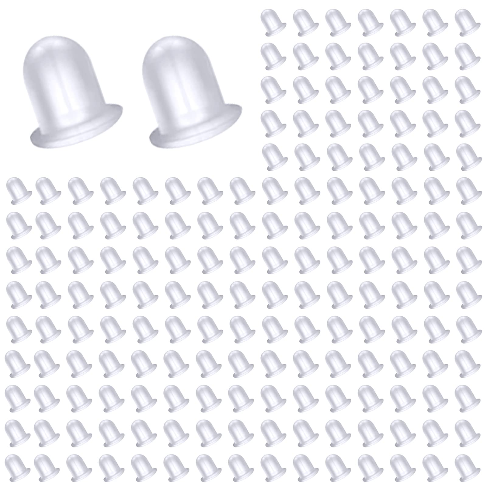 Toaob 1000 Pieces Silicone Back Earring Backs Clear Rubber Push Back Earring Findings for DIY Jewellery