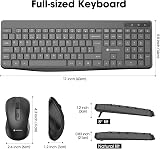 KOORUI Wireless Keyboard and Mouse Combo UK Layout Full Size Keyboard view 4