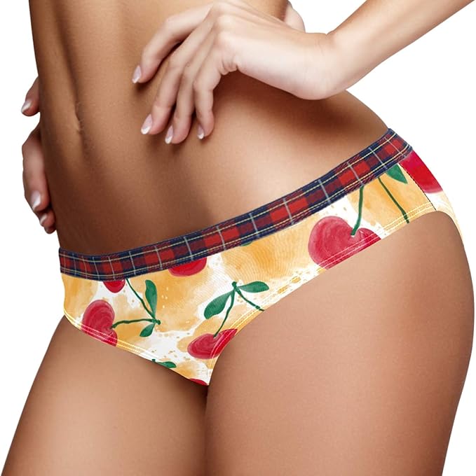 imobaby Red Delicious Cherries Pattern Women Underwear Bikini Fashion