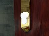 Decoralin Lock Draught Excluder Keyhole Cover Push Fit Cap Pack of 2 White view 3