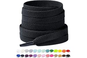 Stepace [2 Pairs Flat Shoe Laces for Sneakers 30"-72" Length 26 Color Shoelaces