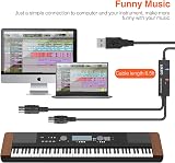 LEKATO USB MIDI Cable 5 Pin 6.5Ft In/Out Interface Indicator Light MIDI view 4