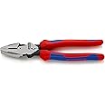 Knipex 09 12 240 9.5-Inch Ultra-High Leverage Lineman's Pliers with Fish Tape Puller and Crimper