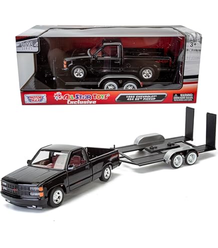 モーターマックス TL 1/24 '92 C-1500 454SS BLK Motormax 1992 Chevrolet 454 SS Pickup Truck Black 1/24 Scale