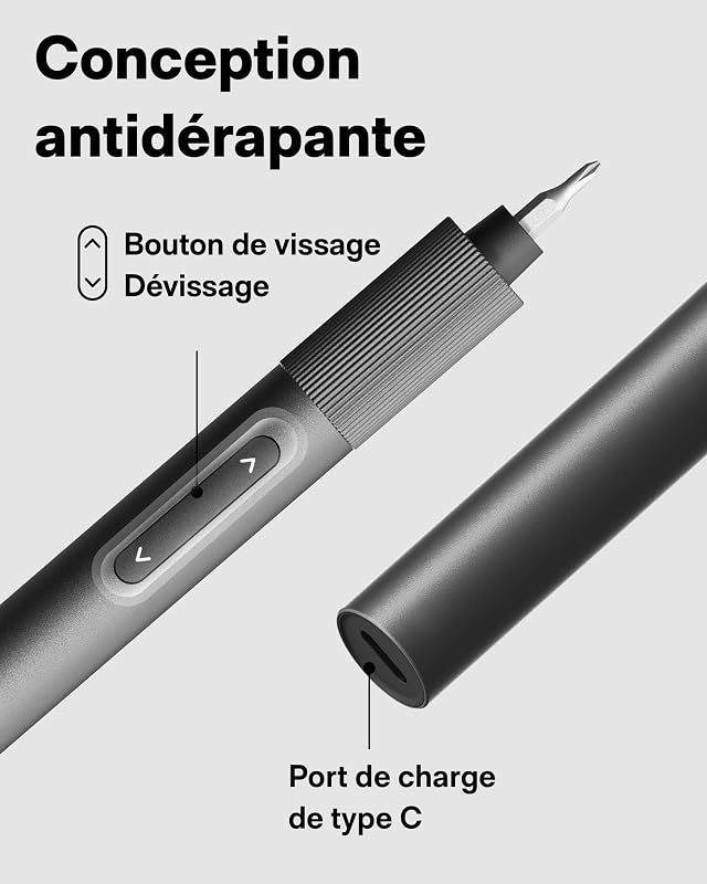 Tournevis Électrique Mini 25 en 1, 3.7V USB-C Magnétique Kit Précision