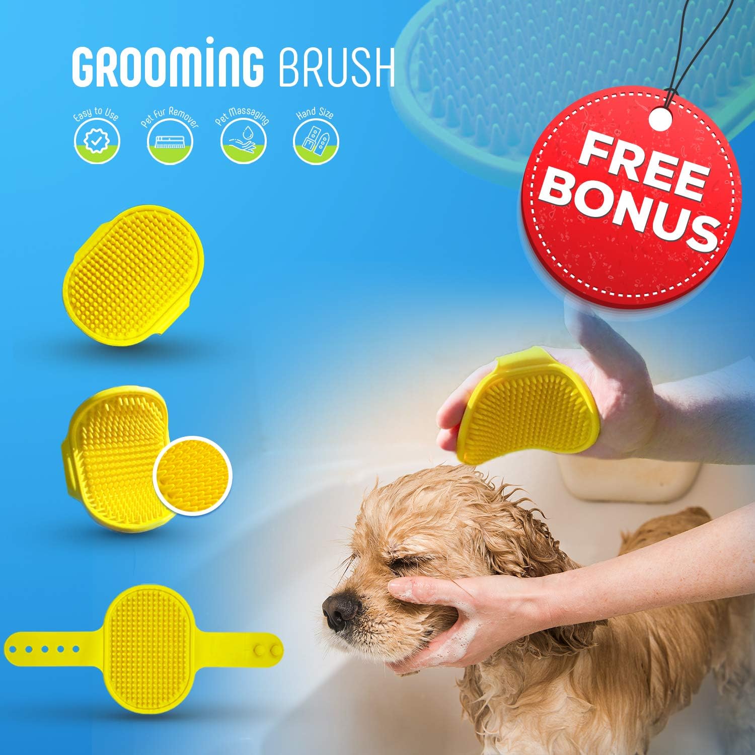SIMYAH Dog Lick Mat Grooming Brush - Bathing Lick Mat for Dogs Bath Scrubber Licking Pad for Dog Wash with Strong Suction Grooming Dog Bathing and Slow Feeder Dog Trainer