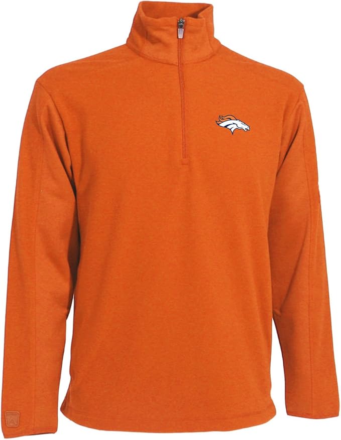 NFL Men's Denver Broncos 3/4 Zip Fleece Pullover Sports