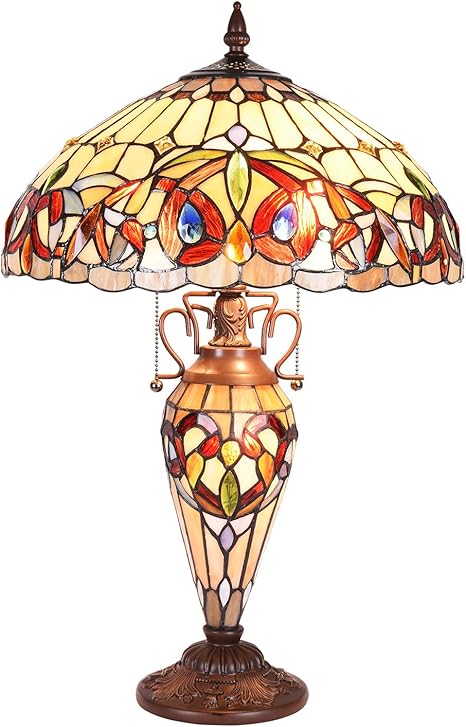 glass table lamp cloud island pink