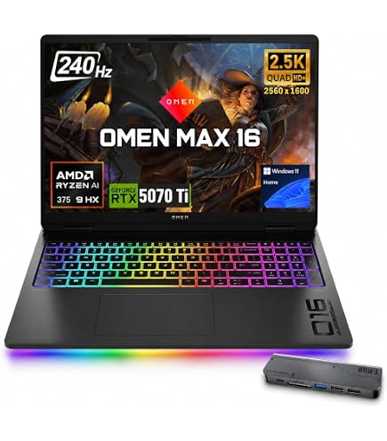 Amazon.com: HP 2025 Omen Max 16 Gaming Laptop: AMD Ryzen AI 9 HX