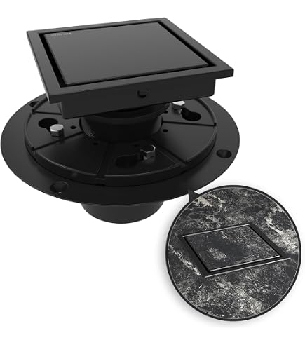 ELLO&ALLO 6 Inch Square Shower Floor Drain with Jordan ELLO&ALLO 6 Inch Square Shower Floor Drain with Jordan