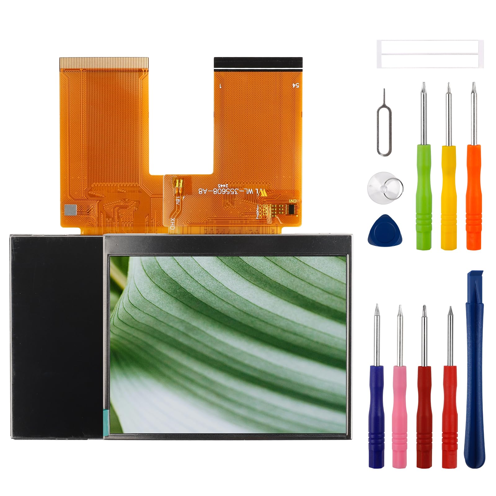 Photo 1 of SWARK New LCD Screen Digitizer Assembly for Anbernic RG35XX Touch Screen Digitizer Assembly Replacement with Upgraded Repair Tools Kit-Not Touch Screen, Only LCD