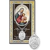 Hirten St. Anne Pewter Medal Pendant with Chain, Made in USA