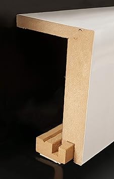 Heizrohrabdeckleiste 96 x 64 mm 721.9664.31 -mit selbstklebendem Montageprofil -Weiß | Verkleidung | Heizrohr Abdeckung | Roh