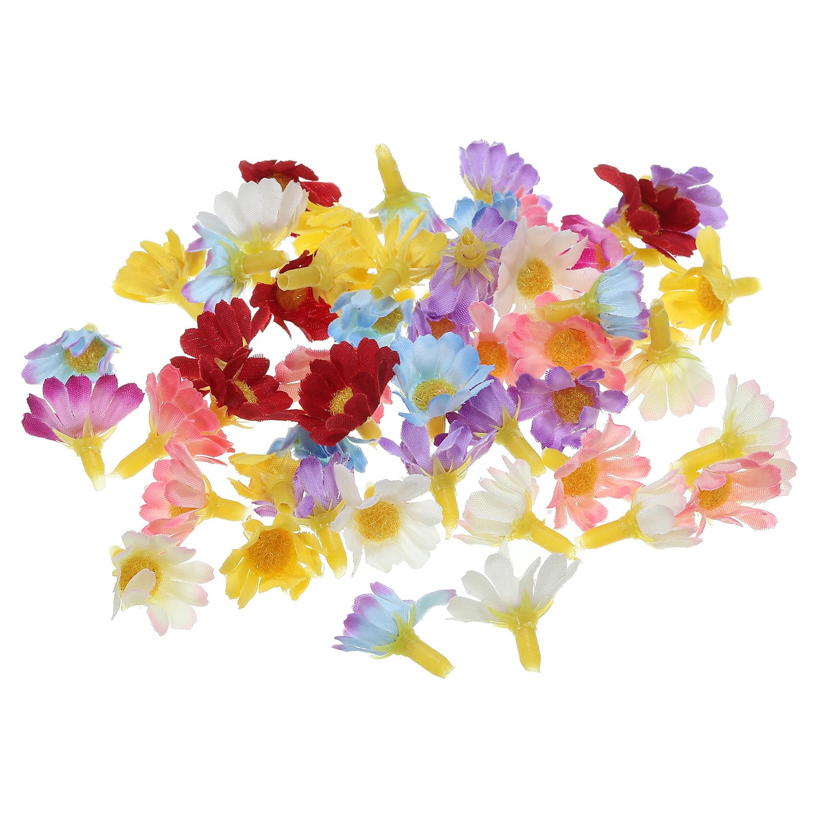 PATIKIL 0.98" Artificial Sunflower Flower Heads, 50 Pack Silk Sunflower Fake Flowers Heads for Wedding Floral Bouquet Decoration DIY Craft Making, Multi-color