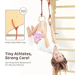 OOOK Swedish Ladder, 4 in 1 Wooden IndoorJungle Gym