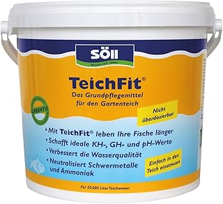 Söll 15150 TeichFit Grundpflegemittel für den Teich 5 kg - ganzjährig anwendbarer Wasseraufbereiter Stabilisator für Teichwasser im Gartenteich Fischteich Koiteich Schwimmteich