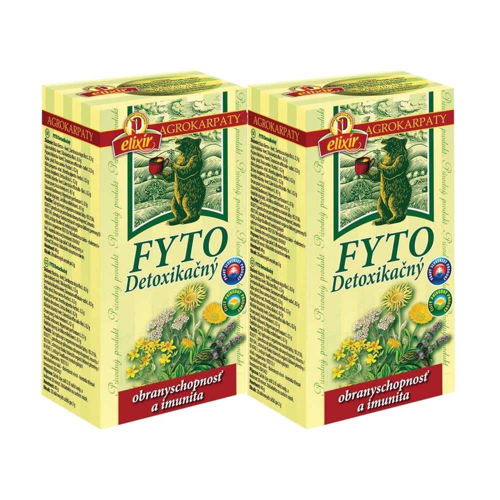 Detox Herbal Tea: Cleansing, Immunity, Intestinal Health, Kidneys, Bladder, Liver (2 Packs, 40 Tea Bags, 80g)