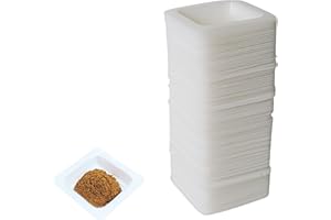 Labnique Small Square Polystyrene Weigh Boats, Weighing Dishes, Weighing Boats (160 pcs)