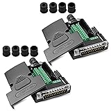 ANMBEST 2PCS DB25 Solderless Connector, RS232 D-SUB