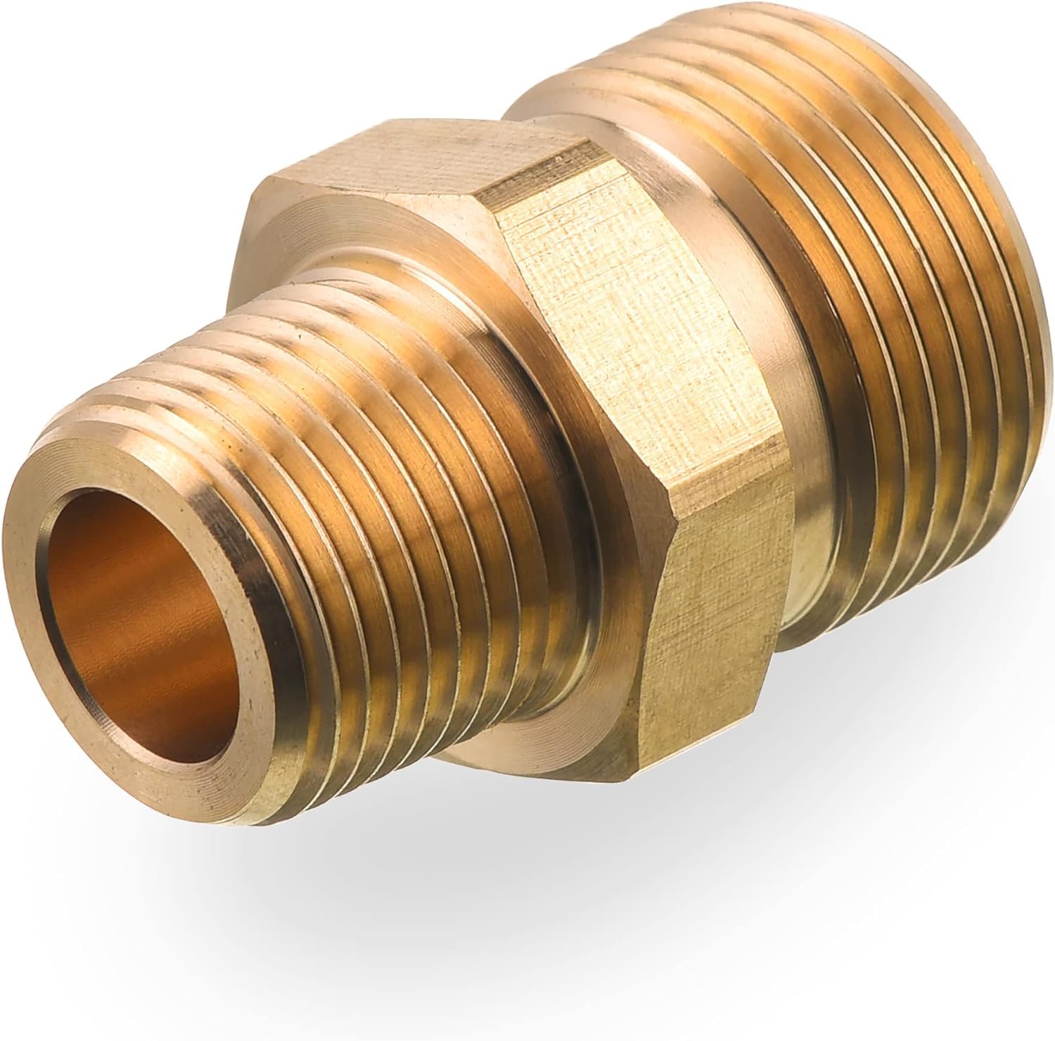 M MINGLE M22 Pressure Washer Fitting, 3/8 Inch NPT Male to M22 14mm Male adapter, 4500 PSI