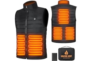 san moolias Heated Vest, Unisex Winter Heated Vests Outerwear for Men Women, Lightweight USB Electric, 3 Heating Levels