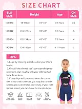 Summshall Kids Wetsuit 2.5mm Shorty with Arm Bands UV Protection Back Zip view 2
