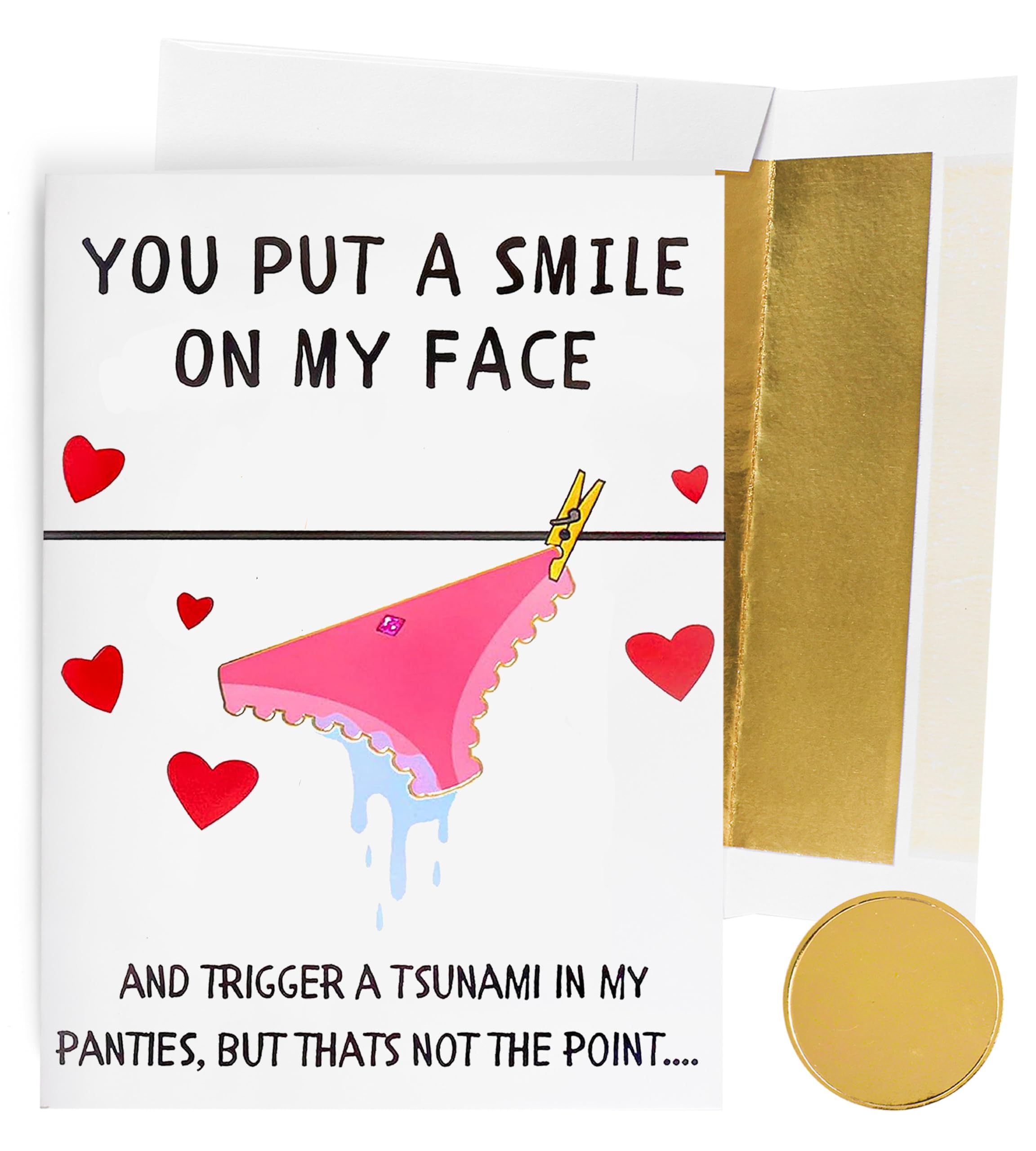 Photo 1 of GIFTING GIGGLES Funny Romantic Joke Card for Boyfriend Husband or Lover | Gift for him | Anniversary, Birthday, Valentine’s Day, Fathers Day, Appreciation | 30th 40th 50th 60th 70th 75th