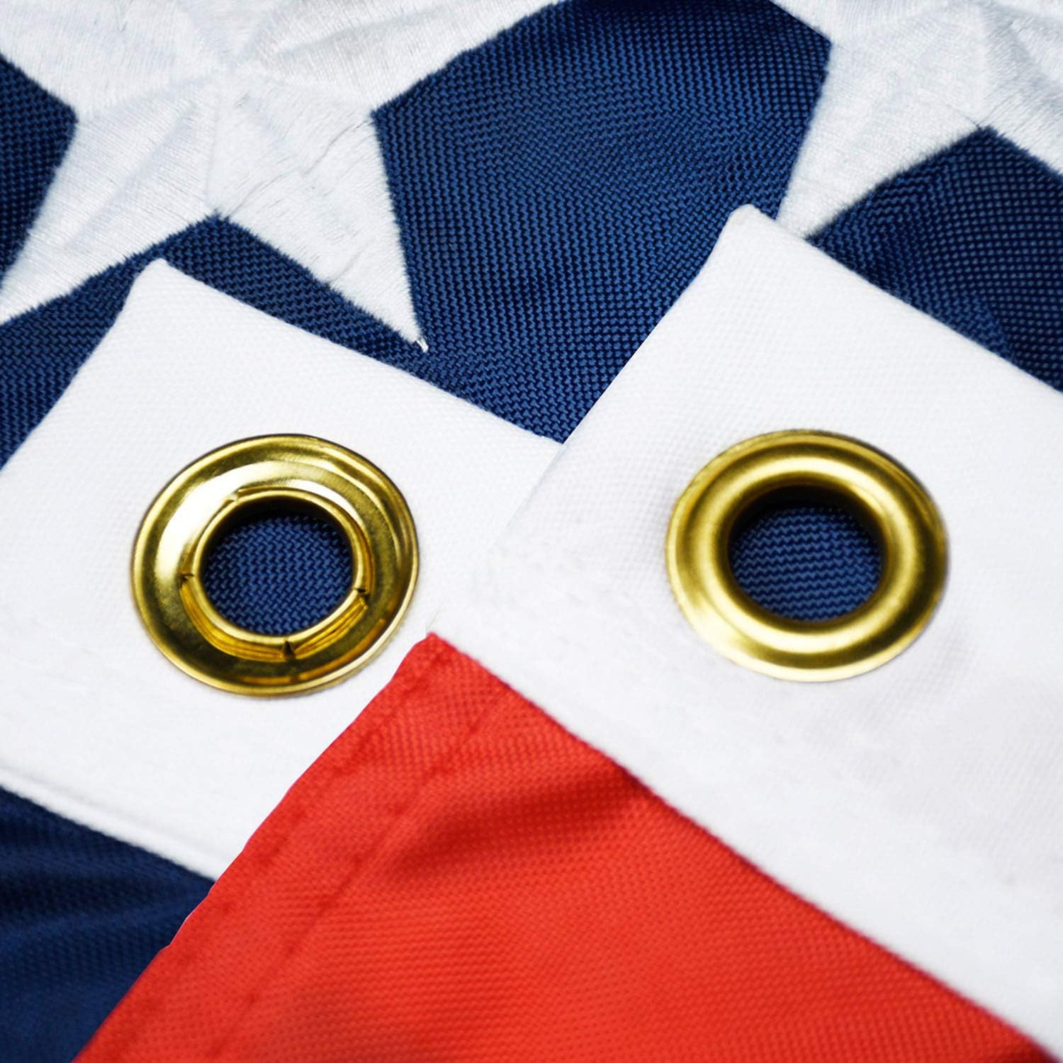 American Flag, Durable Deluxe Embroidered Stars and Double Edge Sewing, Brass Grommets Nylon Garden US Flag Built for Outdoor and Indoor (3x5FT): Garden & Outdoor