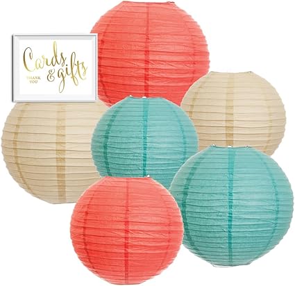 Amazon Com Andaz Press Hanging Paper Lantern Party Decor Trio Kit