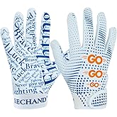 SECHAND Football Gloves for Youth Kids, Non-Slip Breathable Receiver Gloves for Teens, School Training