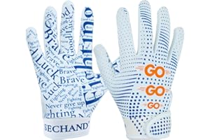 SECHAND Football Gloves for Youth Kids, Non-Slip Breathable Receiver Gloves for Teens, School Training