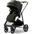 Mompush Wiz 2-in-1 Convertible Baby Stroller with Bassinet Mode, Foldable Infant Stroller with Reversible Seat and Large UPF 50+ Canopy