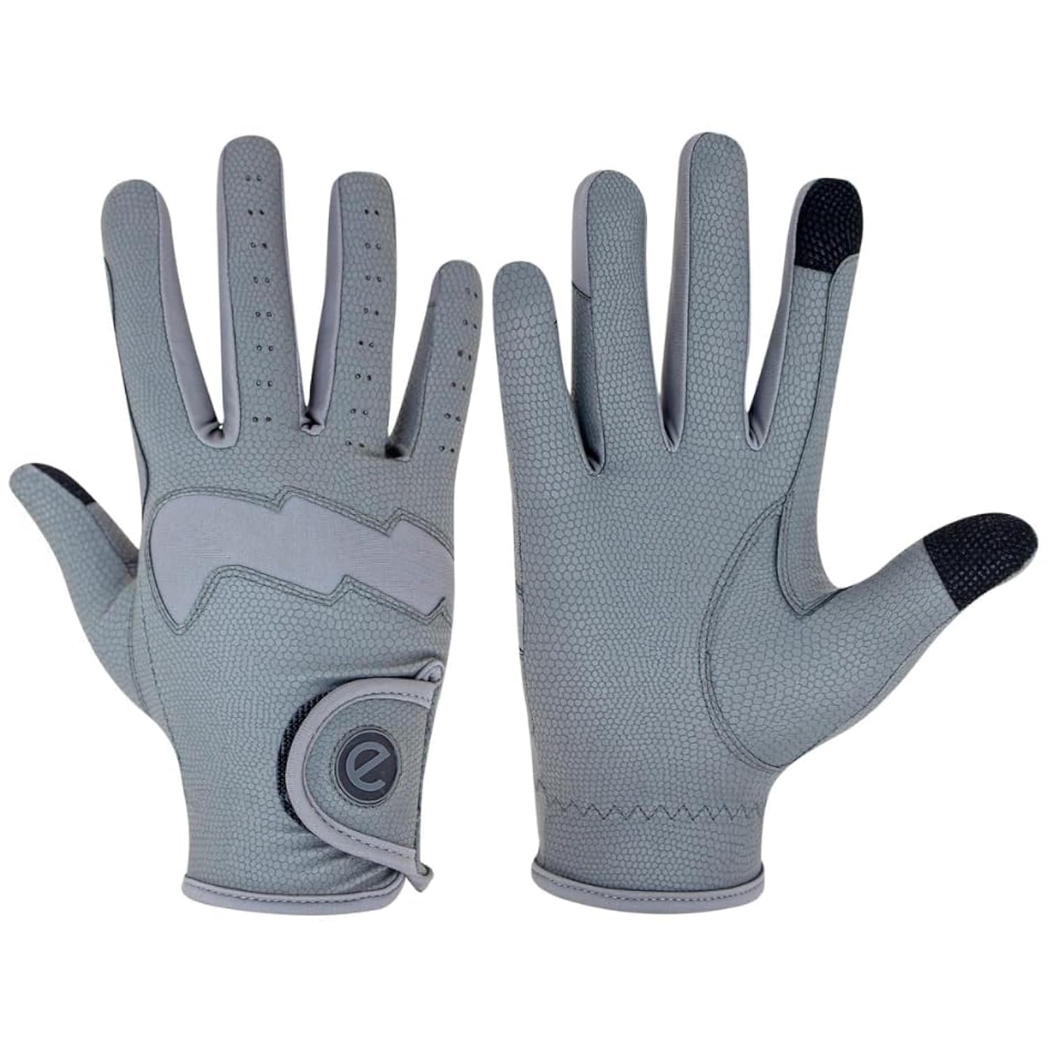 eGlove GripPro LITE 2024 - Lightweight, Breathable, Grippy & Hardwearing Equestrian Riding Gloves - Touchscreen Friendly (Grey/Grey (2024), X-Large)