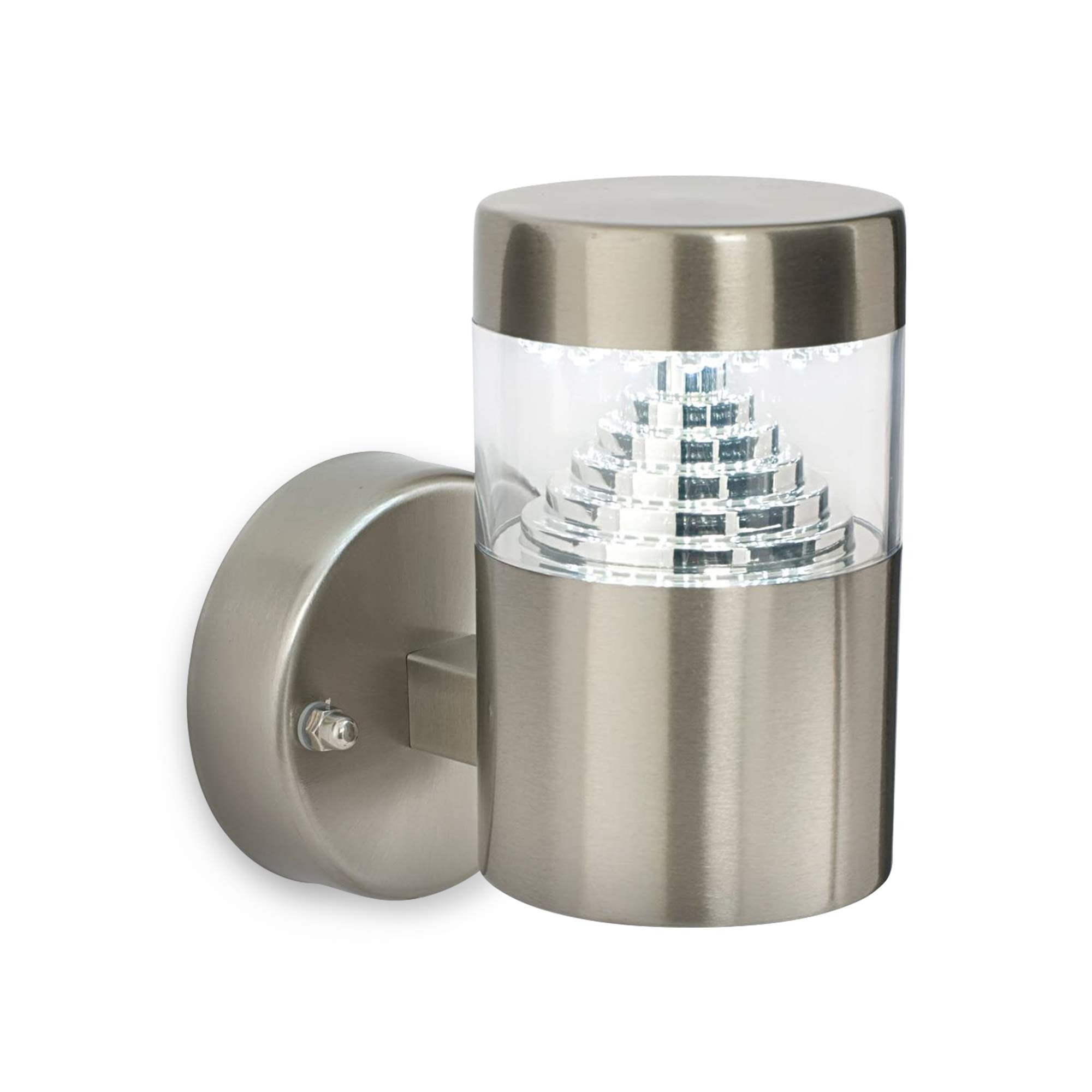 Pyramid Outdoor Wall Lights - Outside Mains Powered Lights - LED Garden Wall Up Light - IP44 Waterproof Porch and Front Door Light, Daylight White 6500K Colour