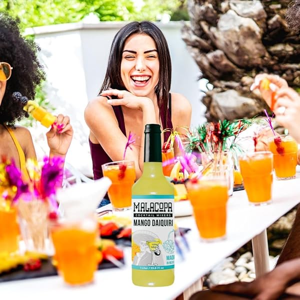 MALACOPA MIXERS MANGO DAIQUIRI COCKTAIL MIXER 1L – NON ALCOHOLIC, NATURAL & FRESH INGREDIENTS FOR A TROPICAL TWIST – HANDCRAFTED RECIPE FOR AUTHENTIC TASTE & REFRESHMENT