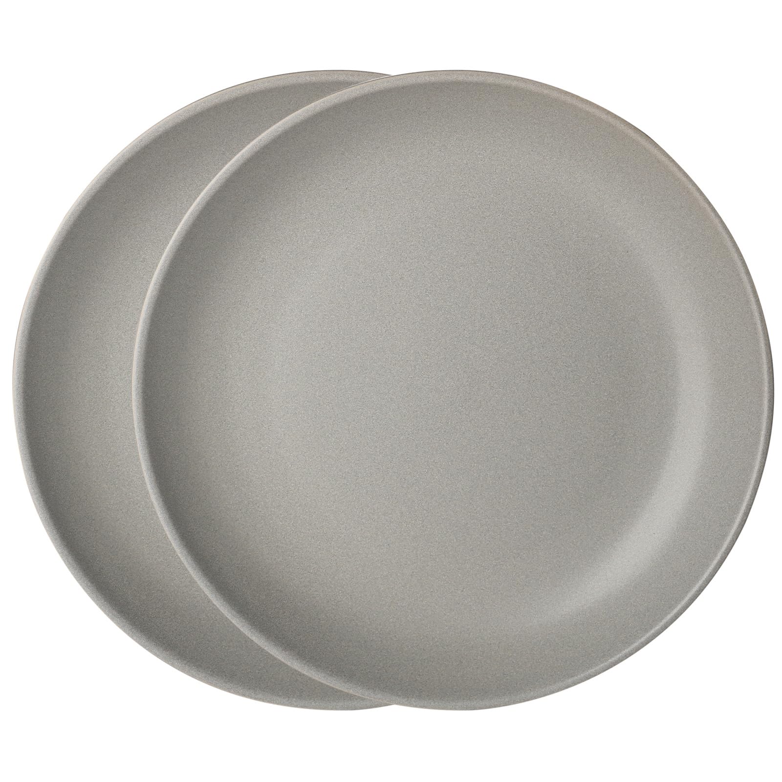 Photo 1 of Tikooere Ceramic Dinner Plates Set of 2, 10 Inch Large Serving Dish for Kitchen, Stoneware Dinnerware Plates for Pasta Salad Steak Pizza, Scratch Resistant, Microwave & Dishwasher Safe, Matte Gray