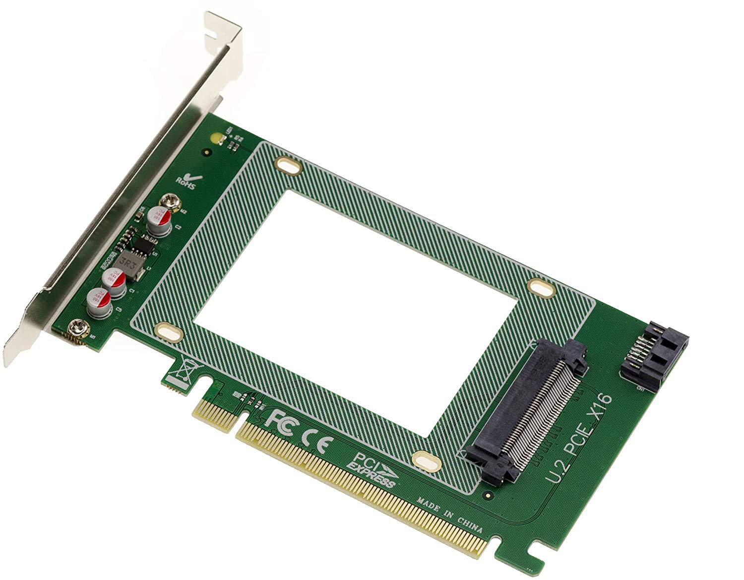 KALEA-INFORMATIQUE PCIe x16 type PCIe 3.0 controller card for PCIe NVMe U.2 SSDs