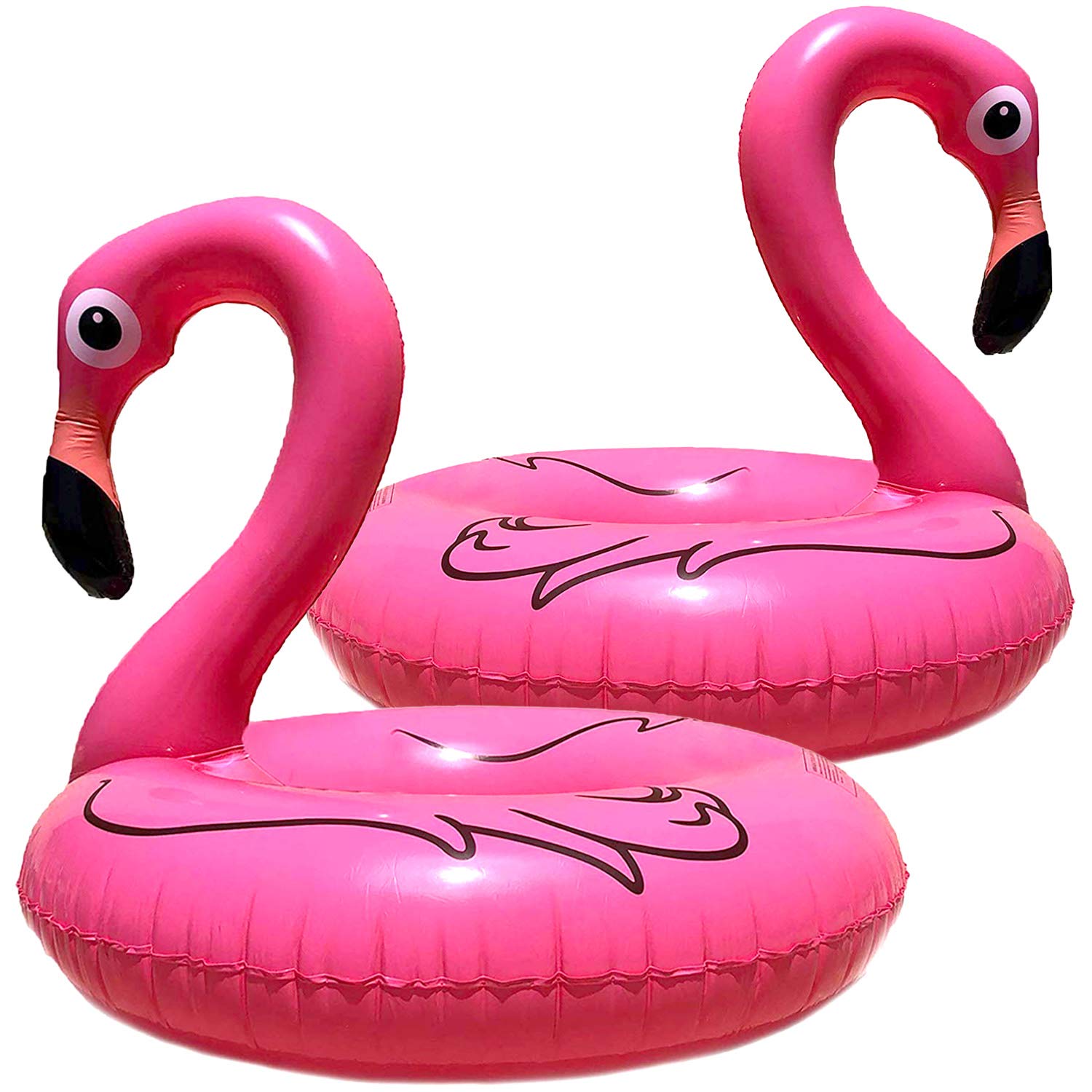 GiftExpress 48" Inflatable Flamingo Pool Float, Swim Party Toys, Fun Beach Floaties, Summer Pool Lilo Lounger for Adults & Kids, Pool Party Favor