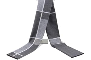 Rdylymx Men's Scarves Classic Arrival Winter Plaid Scarf Tassel Edge Soft Warm Scarf