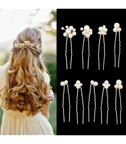 inSowni 26 Pack Gold Wedding Bridal Hair Side Combs+U Shaped Hair