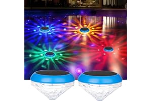 MORXINLE Floating Pool Lights Solar Powered,RGB Color Changing Light up Pool Lights That Float,Waterproof LED Pool Accessories Solar Pool Light for Swimming Pool,Pond,Hot Tub,Garden,Party Decoretion (2, RGB)