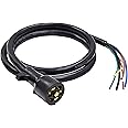 Marvine 7 Way Trailer Wiring Connector with Double Prongs 7 pin for 5th Wheel/Travel Trailer/Camper Wiring Harness 4FT Weatherproof Cable AWM2586 600V 10AWG/2+12AWG/1+14AWG/4