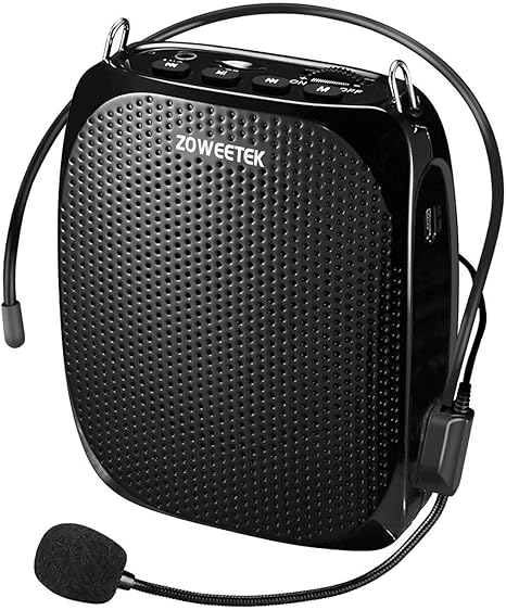 Amazon Co Jp Zoweetek 拡声器 ハンズフリー拡声器 ポータブル マイク付き スピーカー 音楽再生可能 Acアダプタ付属 Usbメモリー Microsdカード対応 講義 運動会 防災用 店頭販売 スポーツインストラクターなどに最適 スポーツ アウトドア